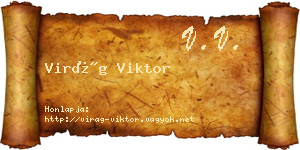 Virág Viktor névjegykártya